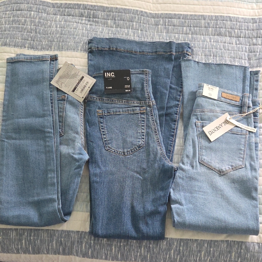 Set Of Three High End Blue Jeans